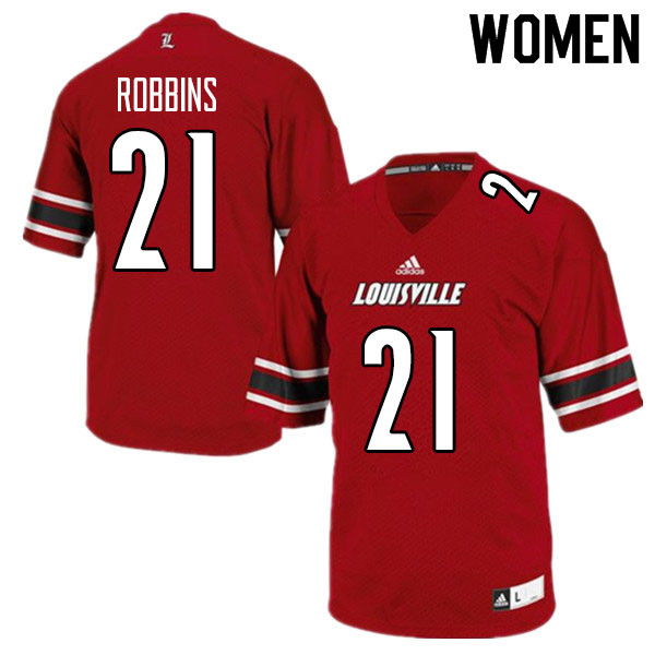 Women #21 Aidan Robbins Louisville Cardinals College Football Jerseys Sale-Red - Click Image to Close